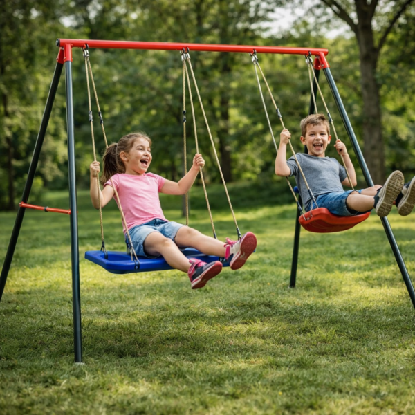 Двойна градинска люлка - класическа и щъркелово гнездо - гарантиран релакс и забавление