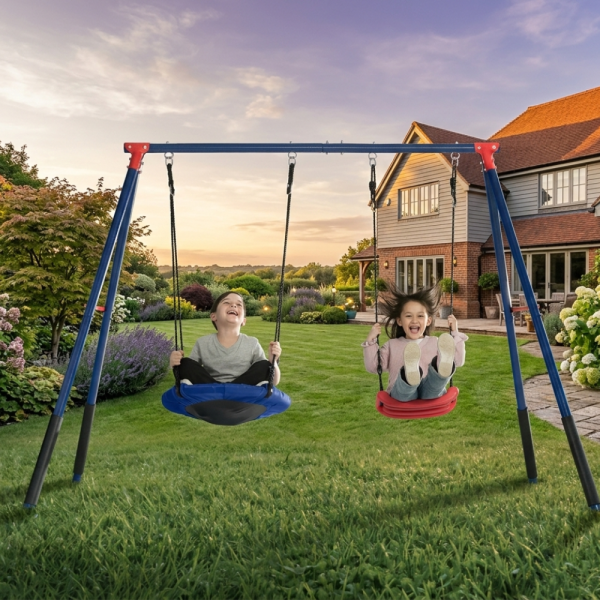 Комплект от 2 метални люлки FunZone - безкрайно забавление на двора