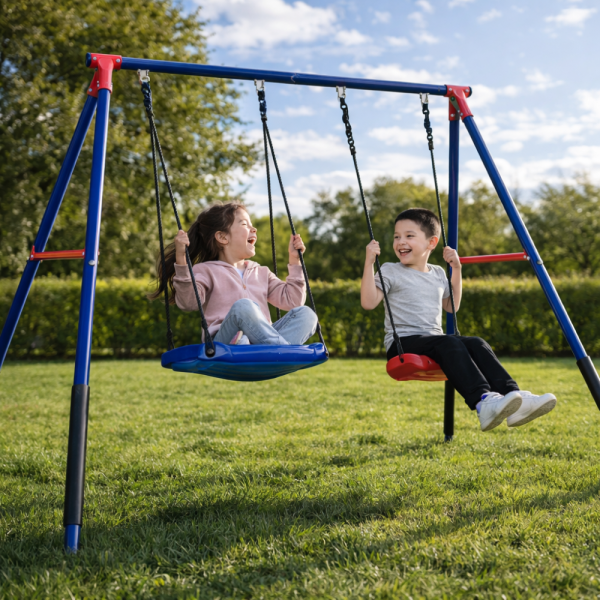 Комплект от 2 метални люлки FunZone - безкрайно забавление на двора