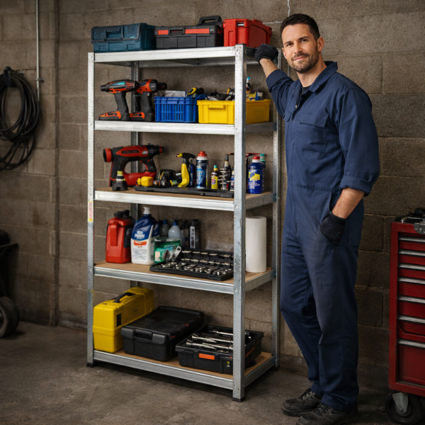 Практичен рафт на 5 нива с товаропиносимост до 175кг - лесен монтаж и стабилност