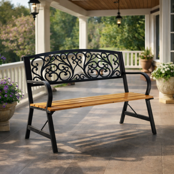 Елегантна градинска пейка GARDEN LINE – здрава болтова конструкция 1