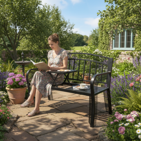 Градинска пейка 2 в 1 с разтегателна маса - удобство и функционалност 1