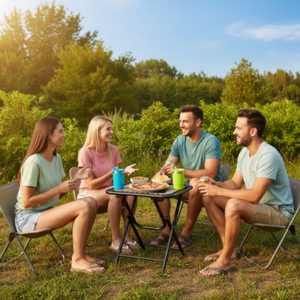 Сгъваема маса - елегантна, функционална и идеална за градина, барбекю или къмпинг
