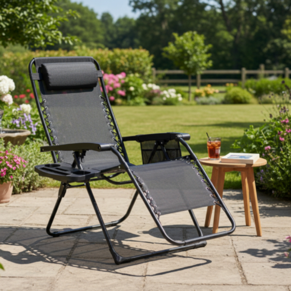 Сгъваем градински шезлонг Zero Gravity - ефект на нулева гравитация за максимален релакс
