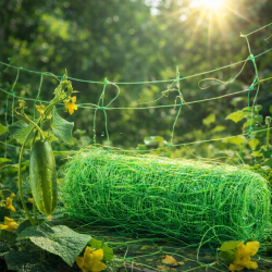 Здрава опорна градинска мрежа за фасул, домати и краставици – 1.5х10м, устойчива на UV и опън