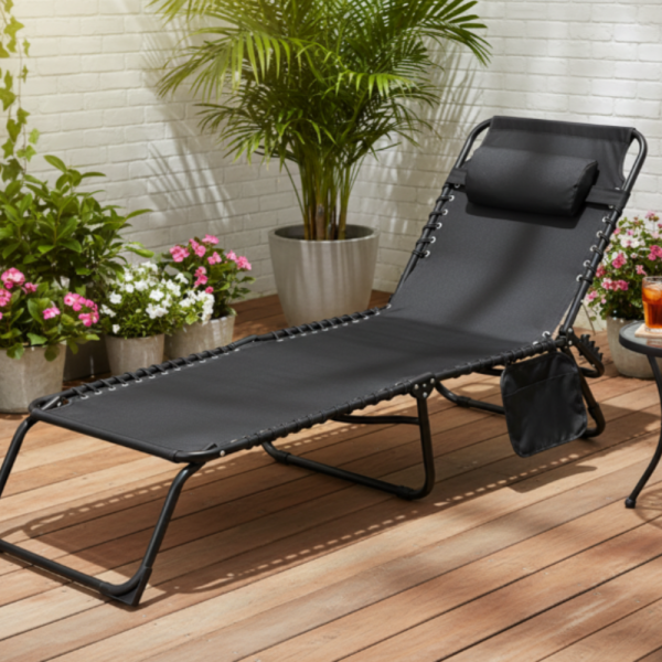 Сгъваем градински шезлонг - легло с джоб - пълен релакс и комфорт 10