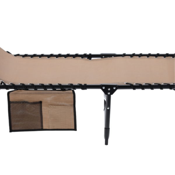 Сгъваем градински шезлонг - легло с джоб - пълен релакс и комфорт