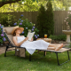 Сгъваем градински шезлонг - легло с джоб - пълен релакс и комфорт 4