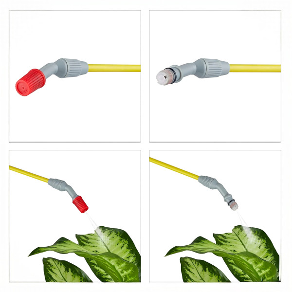 Ръчна градинска пръскачка под налягане 5L, 3 Bar – С регулируема дюза, предпазен клапан и презрамка (42 см) 5