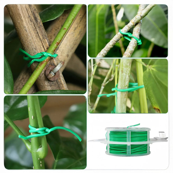 Градинска тел с вградена резачка 20м – Мека връзка за растения и декорация, Ø 1.8мм 5