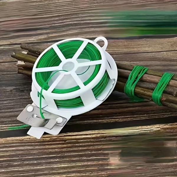 Градинска тел с вградена резачка 20м – Мека връзка за растения и декорация, Ø 1.8мм 8