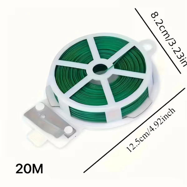 Градинска тел с вградена резачка 20м – Мека връзка за растения и декорация, Ø 1.8мм