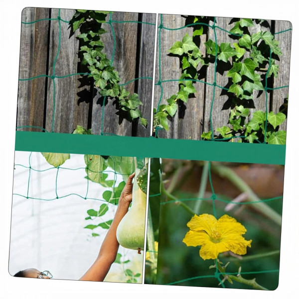 Мрежа за увивни растения и зеленчуци 1.2х20 м, Око 15х17 см – Идеална за краставици, боб, домати и цветя