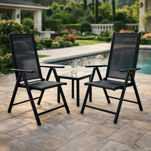 Сгъваем стоманен стол с регулиране на облегалката - издръжливост и елегантен дизайн 2