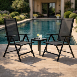 Сгъваем стоманен стол с регулиране на облегалката - издръжливост и елегантен дизайн