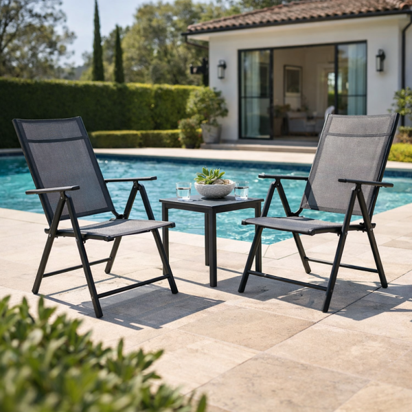 Сгъваем стоманен стол с регулиране на облегалката - издръжливост и елегантен дизайн