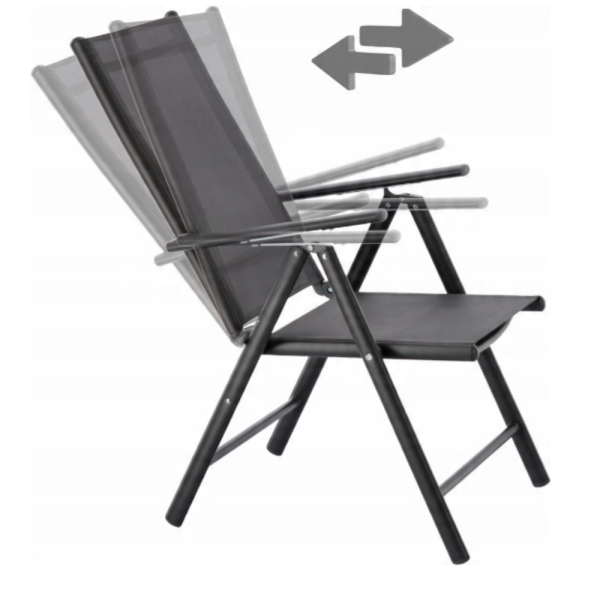 Сгъваем стоманен стол с регулиране на облегалката - издръжливост и елегантен дизайн 13