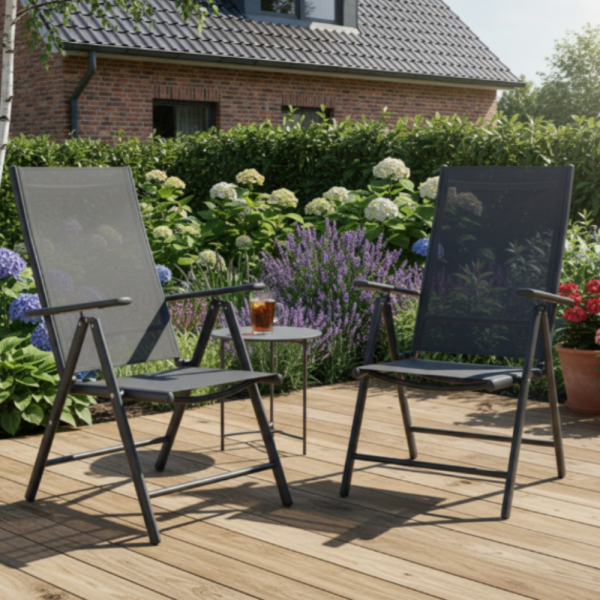 Сгъваем стоманен стол с регулиране на облегалката - издръжливост и елегантен дизайн 10