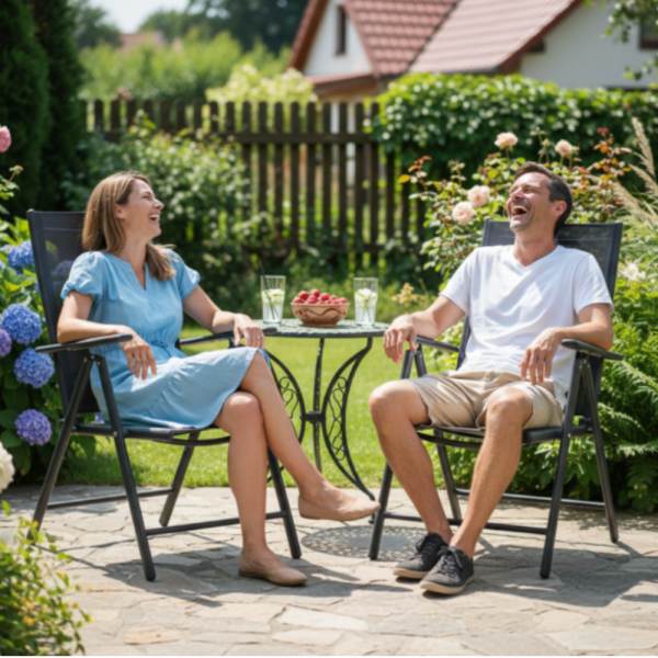 Сгъваем стоманен стол с регулиране на облегалката - издръжливост и елегантен дизайн