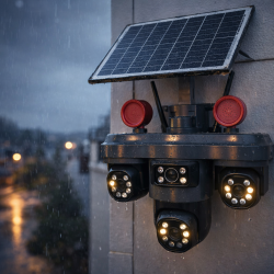 Соларна камера LYLU със SIM карта, 4 лещи и 26 диода – интелигентна защита без ограничения