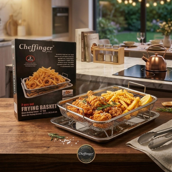 Кошница за печене с тава Cheffinger CF-FB35 - Еър Фрайър ефект за фурна