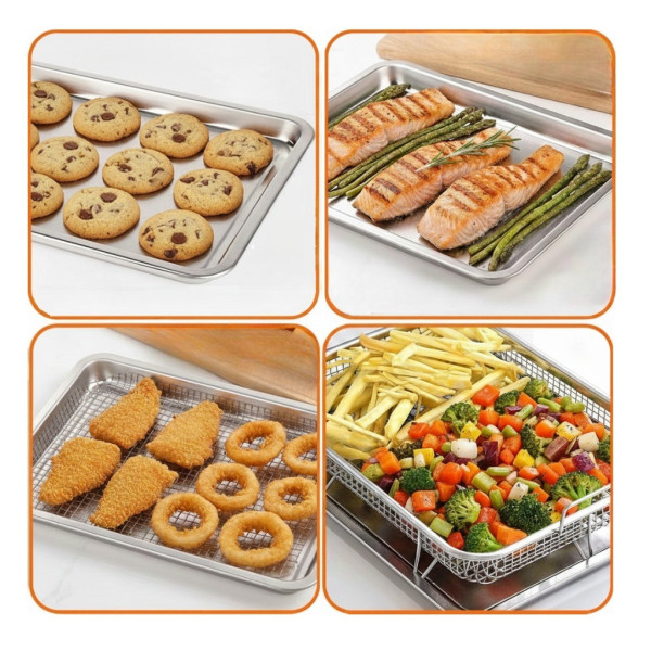 Кошница за печене с тава Cheffinger CF-FB35 - Еър Фрайър ефект за фурна 7