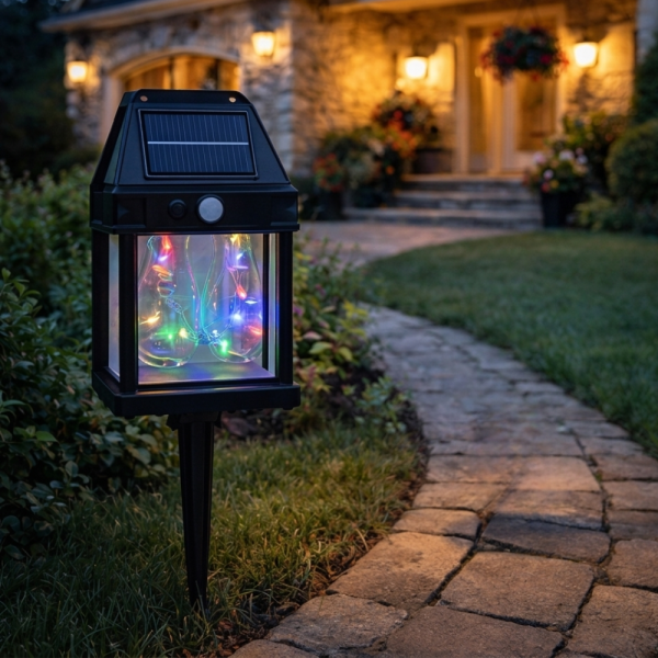 Соларна градинска лампа HW-889C-2 - естествена и енергоспестяваща светлина