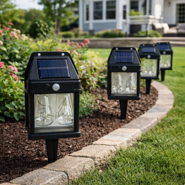 Соларна градинска лампа HW-889C-2 - естествена и енергоспестяваща светлина
