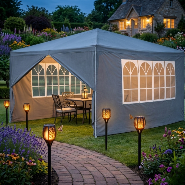Просторна градинска шатра - стабилна конструкция и водоустойчива рамка 2
