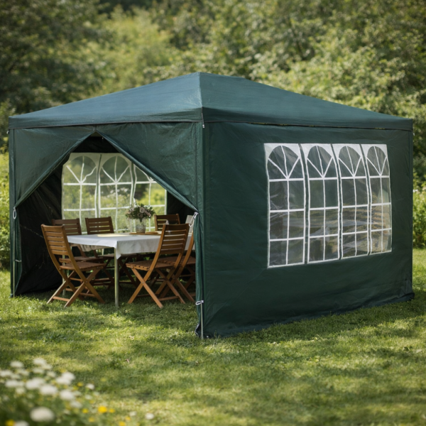 Просторна градинска шатра - стабилна конструкция и водоустойчива рамка 10