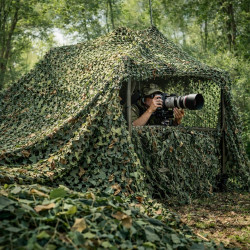 Военна камуфлажна мрежа 2x3 м, Oxford плат, за градина, лов и декорация, зелен камуфлаж