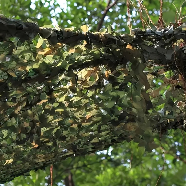 Военна камуфлажна мрежа 2x3 м, Oxford плат, за градина, лов и декорация, зелен камуфлаж 4