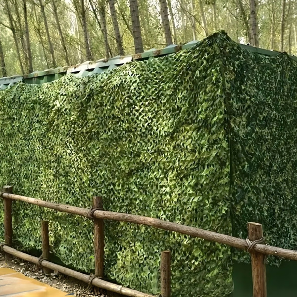 Военна камуфлажна мрежа 2x3 м, Oxford плат, за градина, лов и декорация, зелен камуфлаж
