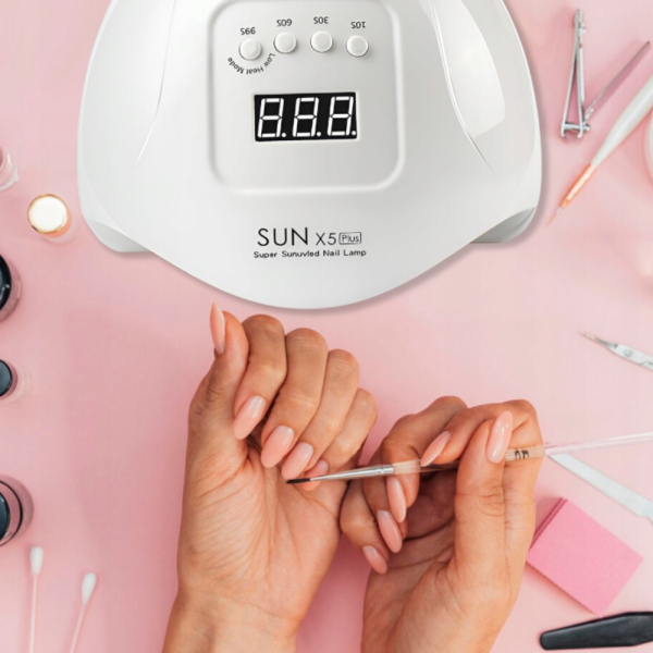 Елегантна и компактна UV LED лампа за нокти SUN5 с висока мощност-48W - MK13