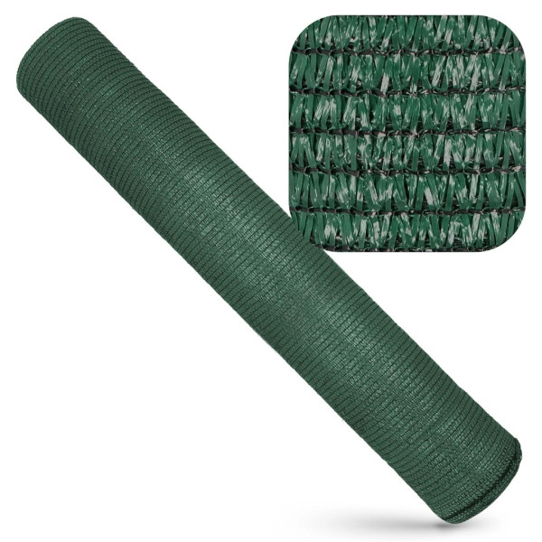 Засенчваща мрежа за ограда 1.5х25м, 60% засенчване, HDPE материал с UV защита