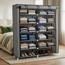 Сгъваем текстилен шкаф XXL за дрехи и обувки - голям капацитет и функционалност