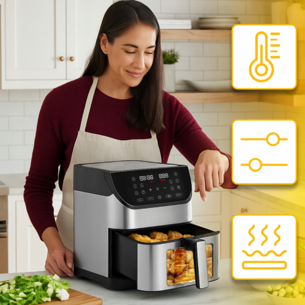 Фритюрник с горещ въздух XXL - 8 литра, 1800 W и 12 програми 3