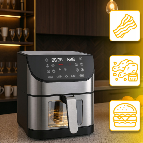 Фритюрник с горещ въздух XXL - 8 литра, 1800 W и 12 програми