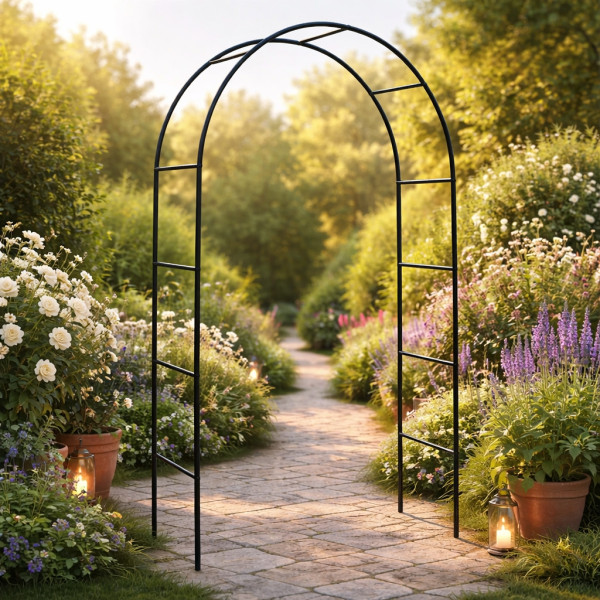 Декоративна градинска пергола тип арка – Опора за рози, лози и зеленчуци, устойчива на атмосферни условия