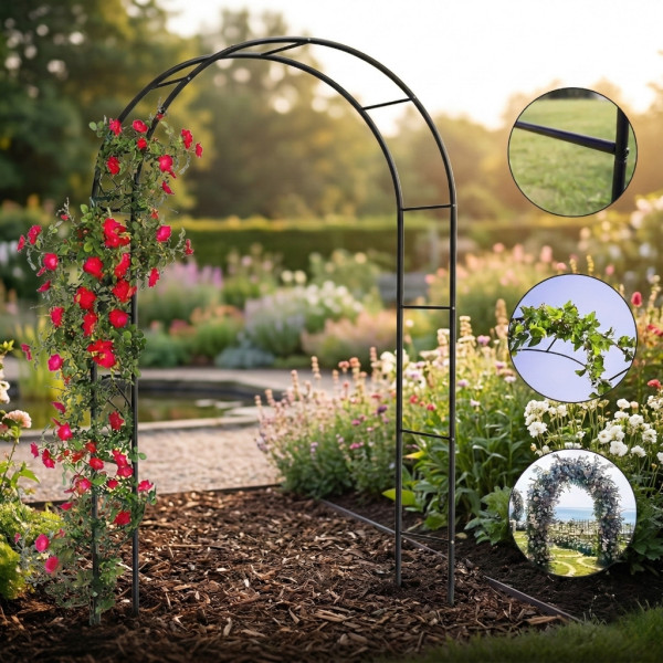 Декоративна градинска пергола тип арка – Опора за рози, лози и зеленчуци, устойчива на атмосферни условия