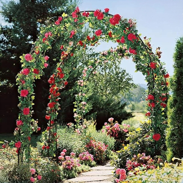 Декоративна градинска пергола тип арка – Опора за рози, лози и зеленчуци, устойчива на атмосферни условия 8