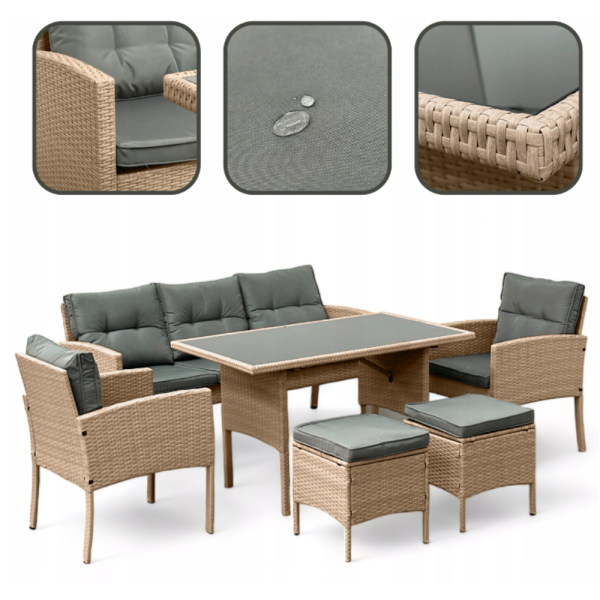 Комплект градински мебели от техноратан - перфектен кът за релакс 10