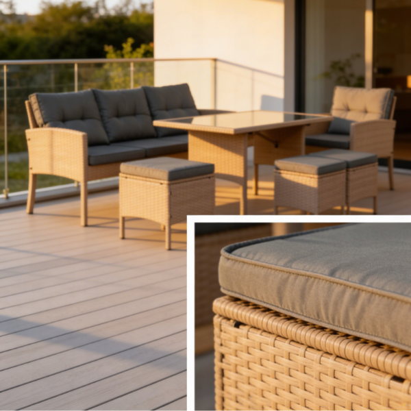 Комплект градински мебели от техноратан - перфектен кът за релакс