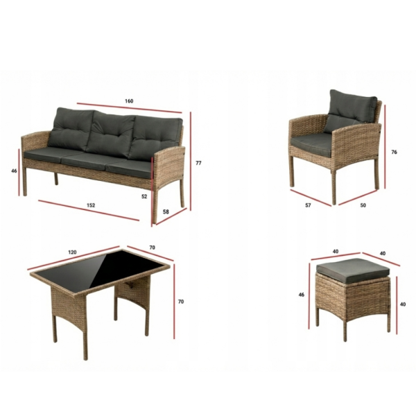 Комплект градински мебели от техноратан - перфектен кът за релакс