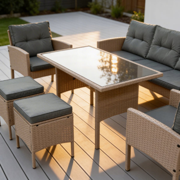 Комплект градински мебели от техноратан - перфектен кът за релакс