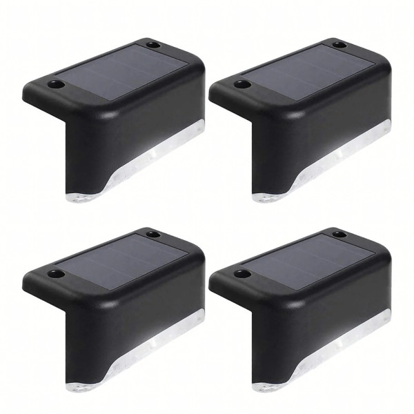 Комплект от 4 броя соларни LED лампи за стълби и огради – Водоустойчиви IP44, топла светлина 13