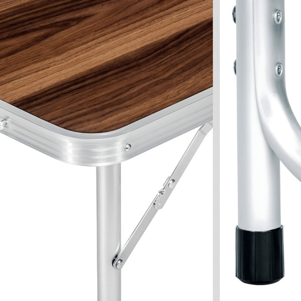 Комплект сгъваема къмпинг маса с 4 стола, Регулируема височина, Дизайн "куфар" 7