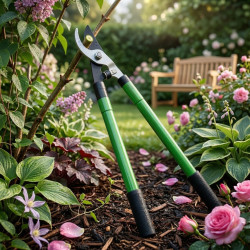 Професионална телескопична градинска ножица за клони, 68 см, HCS стомана с тефлоново покритие, до 35 мм рязане