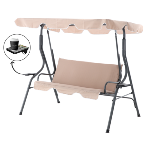 Градинска люлка с поставки за чаши - идеална за всеки двор и градина 9