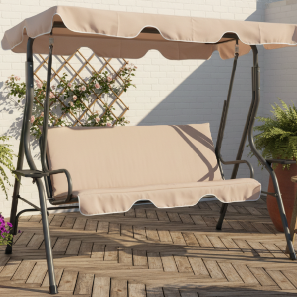 Градинска люлка с поставки за чаши - идеална за всеки двор и градина 3